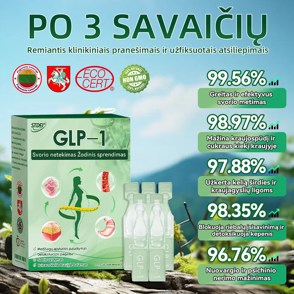 ✅ Rekomenduoja daugiau nei 100 000 žmonių | Oficiali parduotuvė| 𝑆𝑇𝐷𝐸𝐼® 💎💎 𝐺𝐿𝑃-1 𝑆𝑣𝑜𝑟𝑖𝑜 𝑛𝑒𝑡𝑒𝑘𝑖𝑚𝑎𝑠 Ž𝑜𝑑𝑖𝑛𝑖𝑠 𝑠𝑝𝑟𝑒𝑛𝑑𝑖𝑚𝑎𝑠 - Nutukimas, širdies ir kraujagyslių ligos, diabetas, miego apnėja, sąnarių problemos ir daugiau