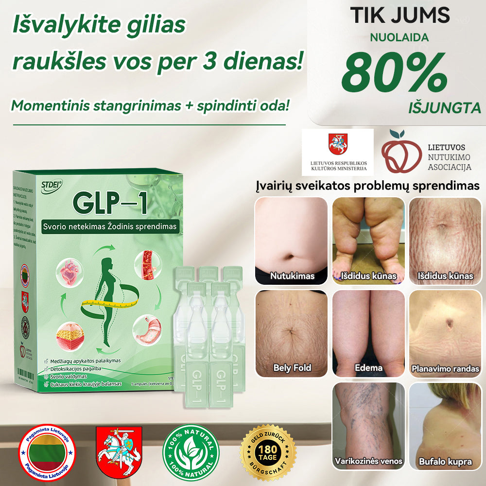 ✅ Rekomenduoja daugiau nei 100 000 žmonių | Oficiali parduotuvė| 𝑆𝑇𝐷𝐸𝐼® 💎💎 𝐺𝐿𝑃-1 𝑆𝑣𝑜𝑟𝑖𝑜 𝑛𝑒𝑡𝑒𝑘𝑖𝑚𝑎𝑠 Ž𝑜𝑑𝑖𝑛𝑖𝑠 𝑠𝑝𝑟𝑒𝑛𝑑𝑖𝑚𝑎𝑠 - Nutukimas, širdies ir kraujagyslių ligos, diabetas, miego apnėja, sąnarių problemos ir daugiau