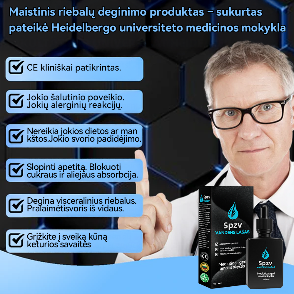 (✅Oficiali parduotuvė) 𝑺𝐩𝐳𝐯® 𝐌𝐞𝐠𝐥𝐮𝐭𝐢𝐝 geriamasis skystis💧 (Maistinio lygio riebalų deginimo produktas, sukurtas Vilniaus universiteto Medicinos fakultete)