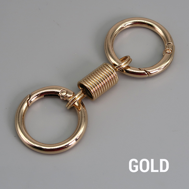 (🔥2024Last Day Promotion - 49% off)Nordic Retro Spring Double Ring Keychain