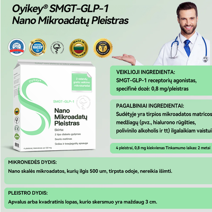 [✅Oficiali parduotuvė]𝐎𝐲𝐢𝐤𝐞𝐲® 🌏 𝐒𝐌𝐆𝐓-𝐆𝐋𝐏-𝟏 𝐍𝐚𝐧𝐨 𝐌𝐢𝐤𝐫𝐨𝐚𝐝𝐚𝐭ų 𝐏𝐥𝐞𝐢𝐬𝐭𝐫𝐚𝐬（Neskausmingas, ilgalaikis, kovojantis su diabetu, nutukimu ir širdies ir kraujagyslių ligomis）